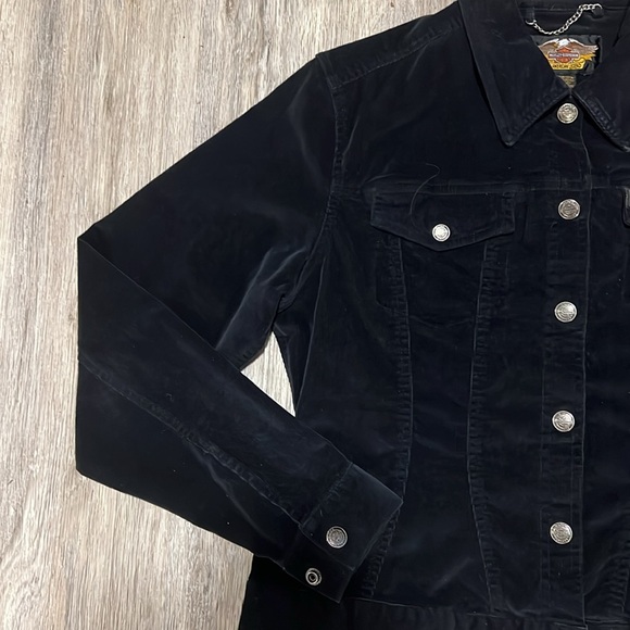 Harley Davidson Black Corduroy Jacket - Picture 4 of 15